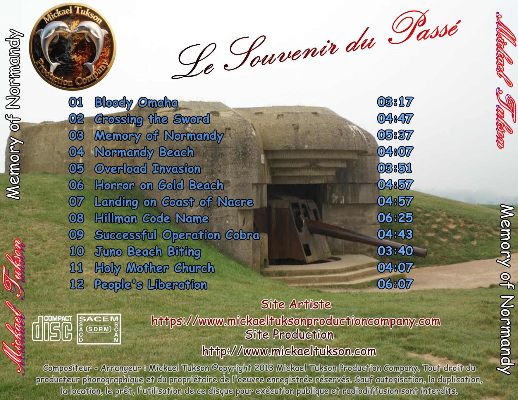 Pochette arrière — Memory of Normandy